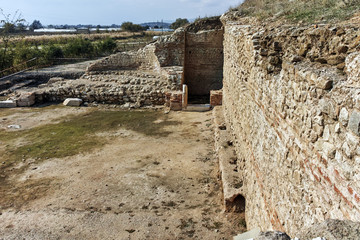 Ruins of ancient city Heraclea Sintica - built by Philip II of Macedon,  located near village of Rupite, Bulgaria