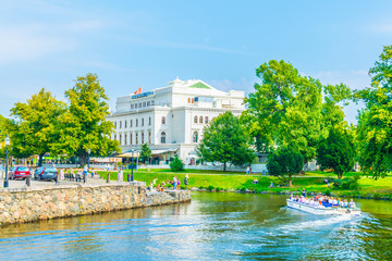 View of a channel in the central Goteborg, Sweden