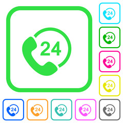 All day service vivid colored flat icons icons