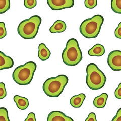 healthy food. Avocado print. Seamless pattern