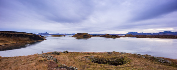 Skutustadir pseudo craters in northern Iceland