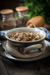 Traditional polish sauerkraut (bigos).