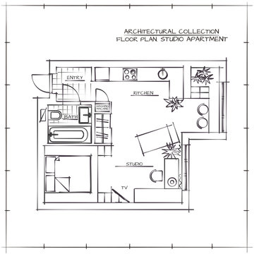 Blueprint. Studio Apartment