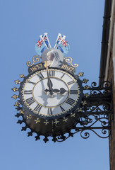 Fototapeta na wymiar Tolsey Clock, Wotton-Under-Edge, Gloucestershire