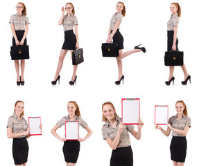 Obraz premium Businesswoman isolated on the white