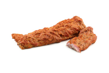 ham on a white background