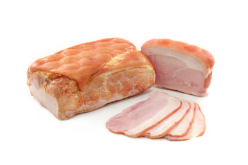 bacon on a white background