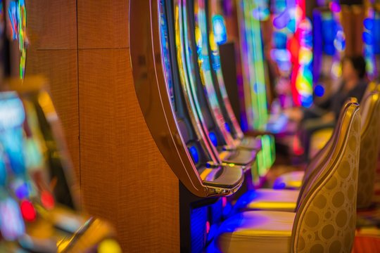 Vegas Row of Slot Machines