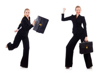 Businesswoman isolated on the white