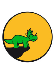 klippe mond nacht heulen wolf werwolf triceratops hörner süß niedlich klein kinder groß comic cartoon dinosaurier saurier dino