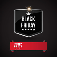 Black Friday sale inscription design template. Black Friday banner. Vector illustration