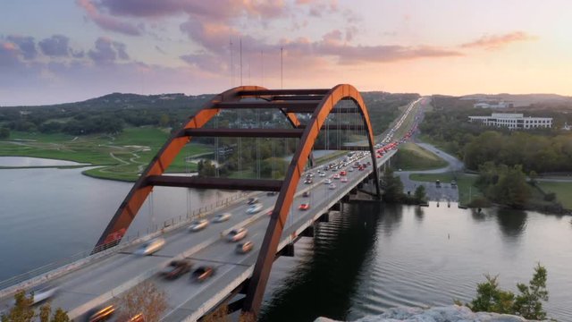 Time lapse Austin 360 Bridge at Rush Hour