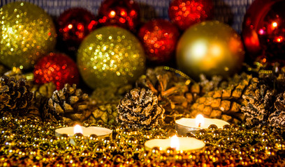 Christmas decoration on abstract background