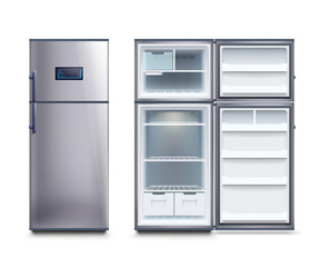steel fridges set