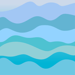Pattern with lines and waves. Multicolored texture. Abstract dinamic background. Cold colors. Doodle for design