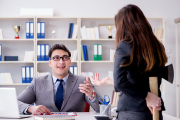 Office conflict between man and woman
