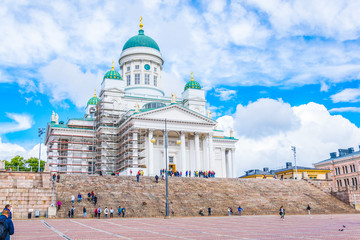 View of the Helsinki cathedral, Finland.