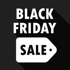 Black friday sale with long shadow vector