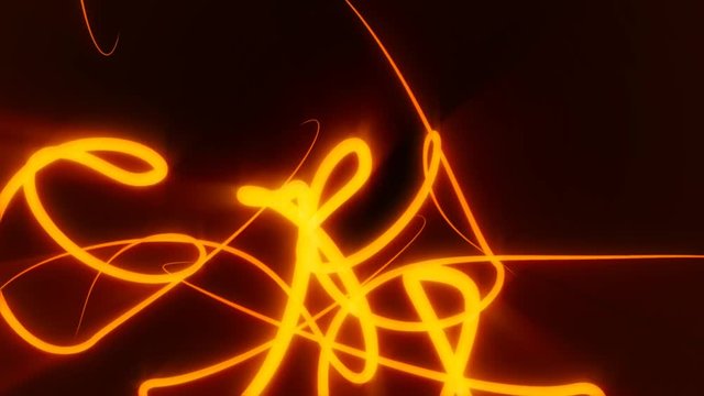 random golden neon lines abstract background