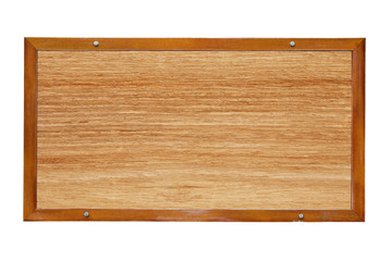 Wood frame isolated on white background.
