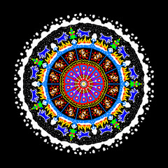 Round ornament mandala