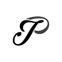 initial letter JP logo