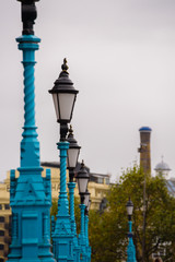 Fototapeta na wymiar Lamps on the Tower Bridge, London, UK.