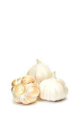 Garlics isolated on white