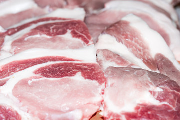 fresh sliced pork