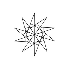 Abstract geometric outline logo icon design vector illustration