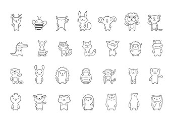 Vector 28 cute baby animals clipart