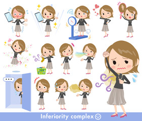 Fototapeta premium Short hair black high necked women_complex