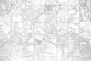 Marble brick patterned texture background. Marbles floor of Thailand, abstract natural marble black and white or gray wall for design. Top view and front view. Close up.