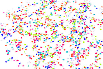 étoiles couleurs, fond blanc 