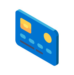  Isometric credit card icon.