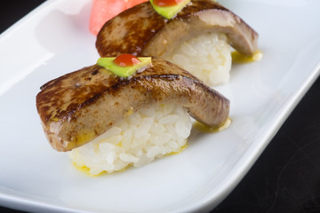 japanese cuisine. sushi on the background