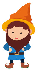Little dwarf with orange hat