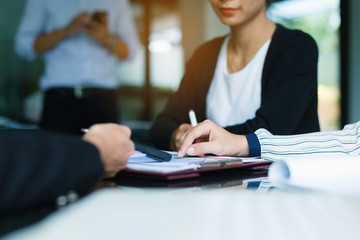 Business People Meeting Corporate. Teamwork concept or brainstorming for strategy plan concept