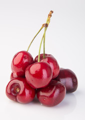 Fresh cherry berry on background