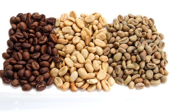 three types coffee beans