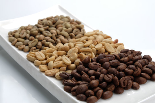 three types coffee beans