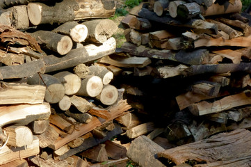 割られた薪