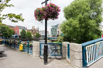 Acrylglasbilder Europa Sligo city, also called Northern Gateway of Ireland,  on the Garavogue river.  © puckillustrations