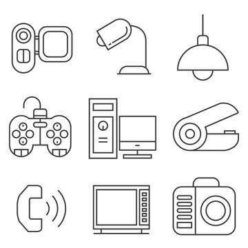 home appliance and electronic device icons