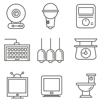 home appliance and electronic device icons