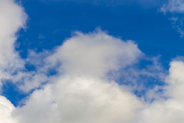 White clouds in blue sky