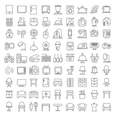 home appliance, electronic device and furniture icons