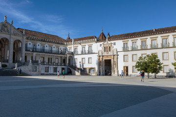 Ancient University Square in the city of Coimbra, Portugal