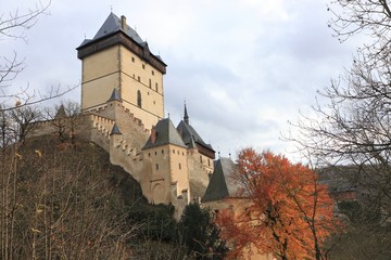 picturesque Karlstejn Castle (Hrad Karlštejn), Czech Republic