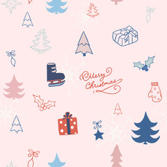 Christmas background  seamless pattern.
